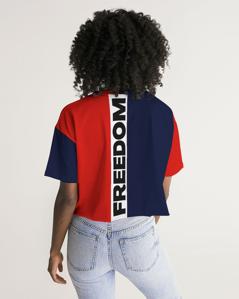 Unity and Freedom Ladies Lounge Cropped Tee - 0