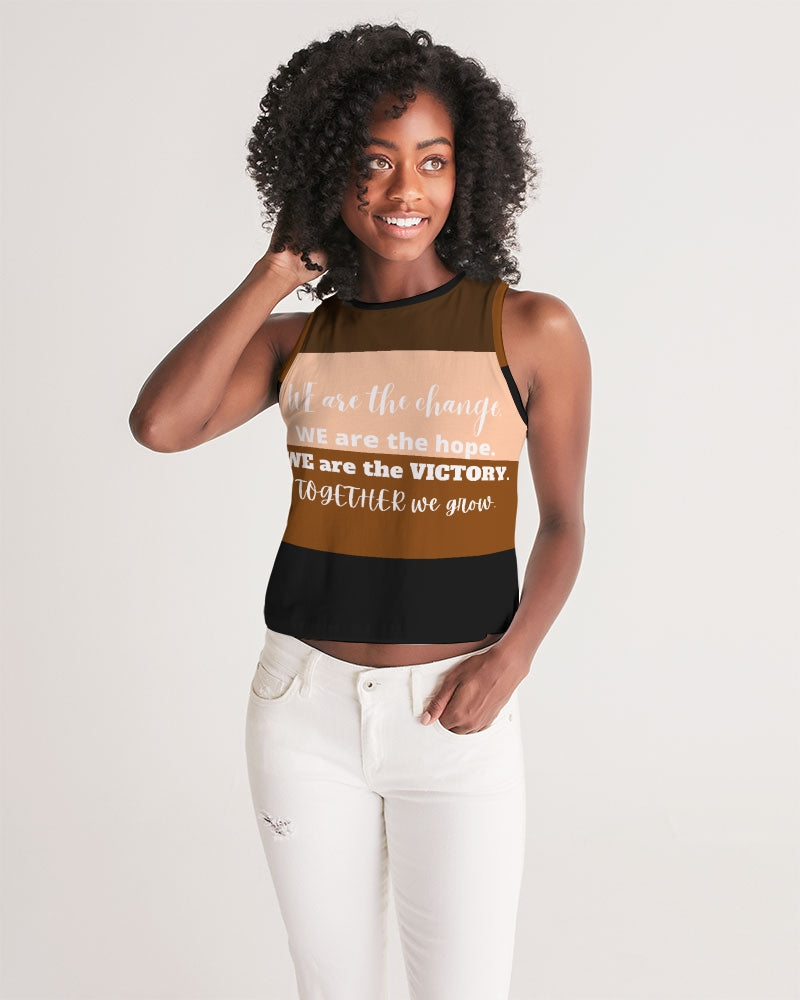 Unity and Freedom Hue Love Ladies Cropped Tank