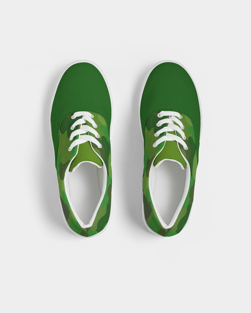 Green Fusion Ladies Lace Up Canvas Shoe - 0