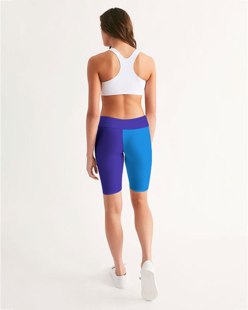 Blue Turqu Ladies Mid-Rise Bike Shorts