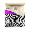 Hot Pink Zebra Print Microfiber Duvet Cover