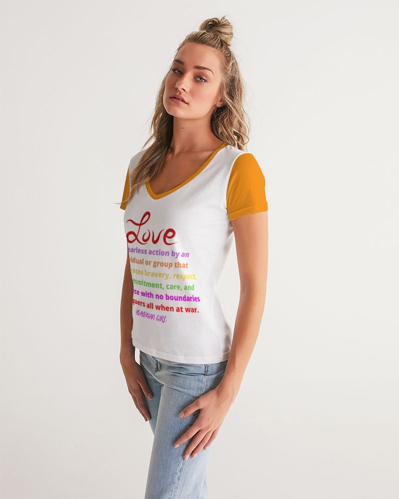 LOVE IS Ladies V-Neck Tee