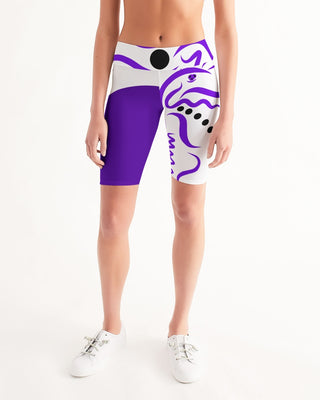 Purple Dragon Ladies Mid-Rise Bike Shorts