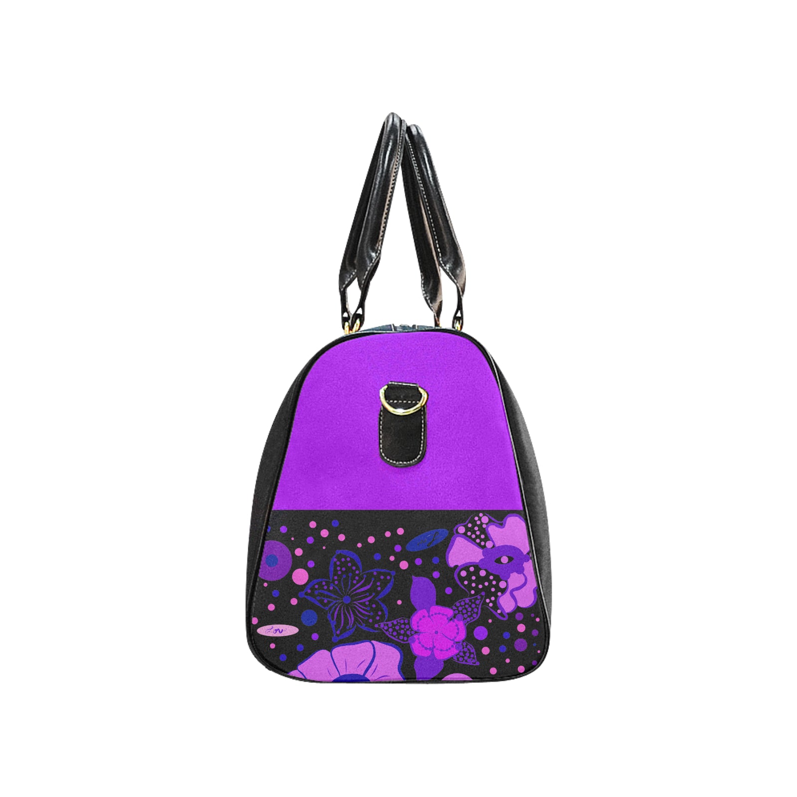 Rose Pansy Large Waterproof Travel Bag