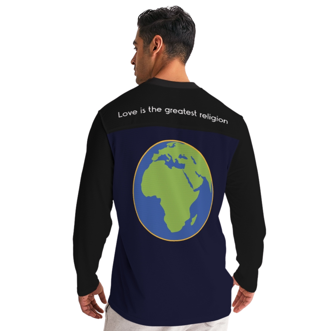 Love Is The Greatest Religion Men's Long Sleeve Sports Jersey - 0