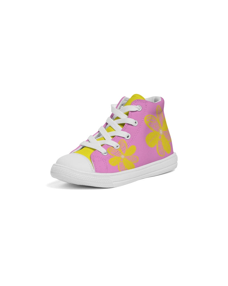 Sunflower Pink Girls High top Canvas Shoe