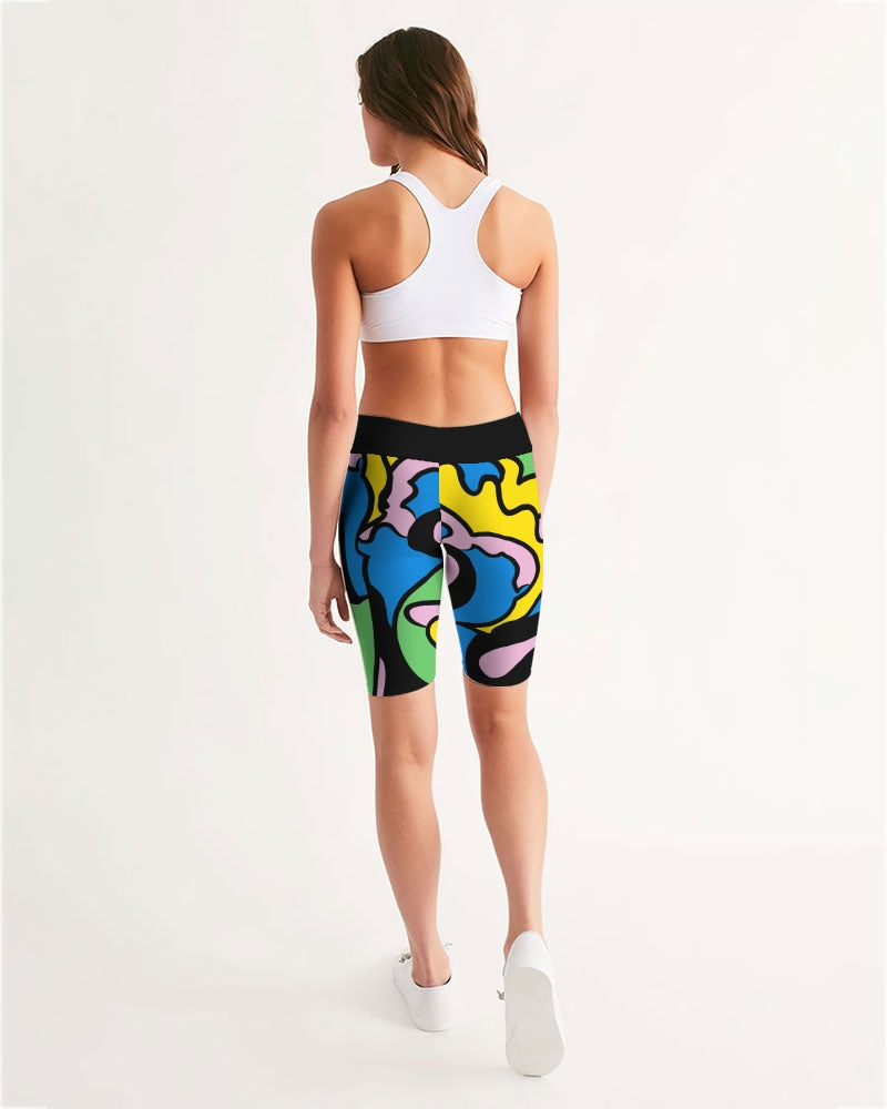 Color Wind Ladies Mid-Rise Bike Shorts