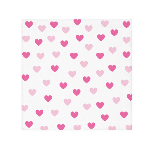 Pink Hearts Face Towel