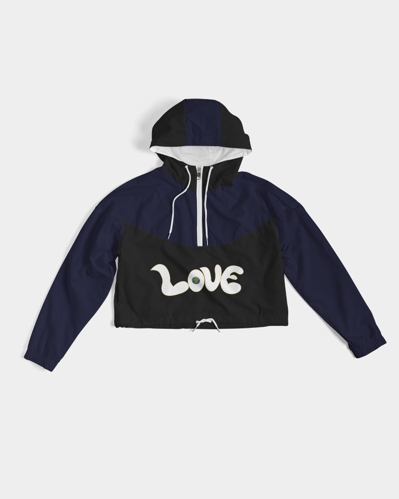 Love Is The Greatest Religion Cropped Ladies Windbreaker