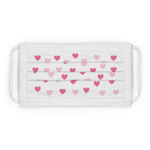 Pink Hearts Cotton Face Mask