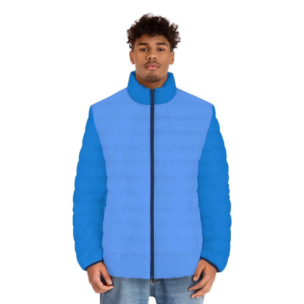 Men's Blue Blue Puffer Jacket