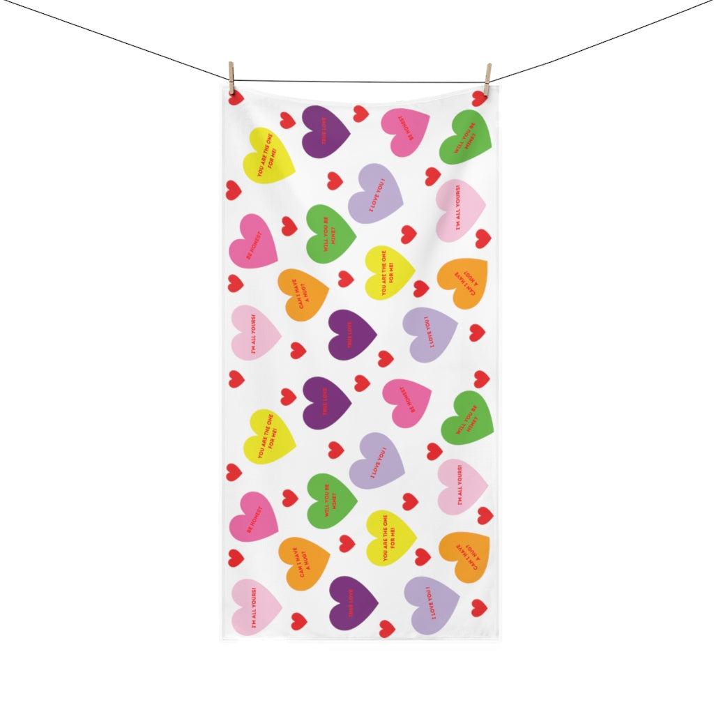 Sweet Tart Hearts Premium Towel - 0