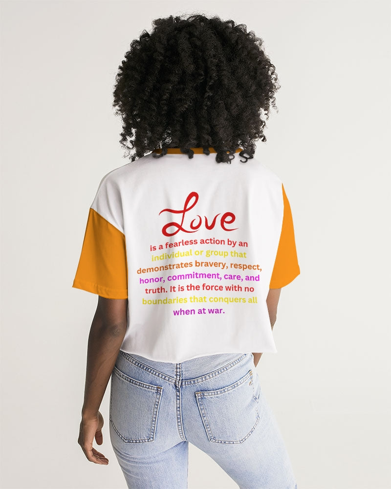 LOVE IS Ladies Lounge Cropped Tee