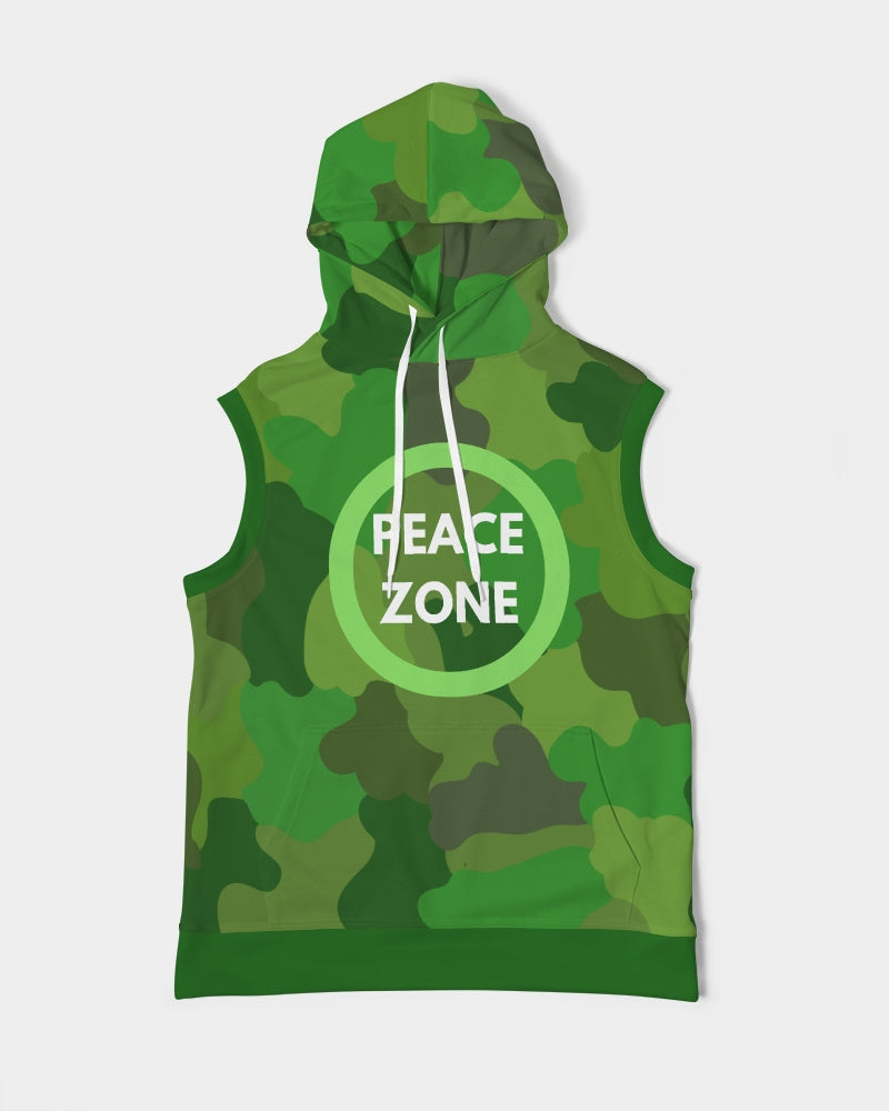 Green Fusion Men's Sleeveless Hoodie