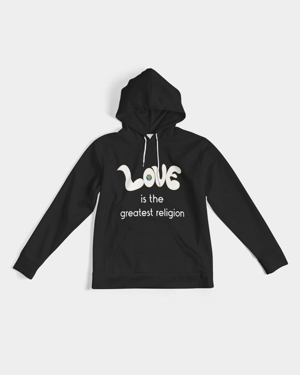 Love Is The Greatest Religion Men's Hoodie (QR CODE ON THE BACK FOR BRAND SUPPORTERS)