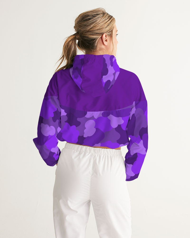 Purple Fusion Ladies Cropped Windbreaker