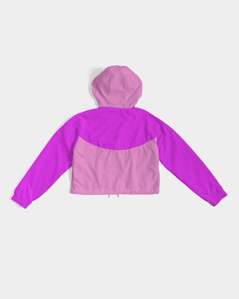 Pink Pink Ladies Cropped Windbreaker