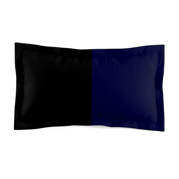 Cavalier Black and Blue King Microfiber Pillow Sham