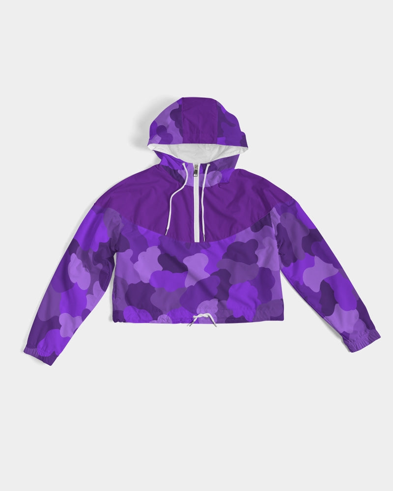 Purple Fusion Ladies Cropped Windbreaker