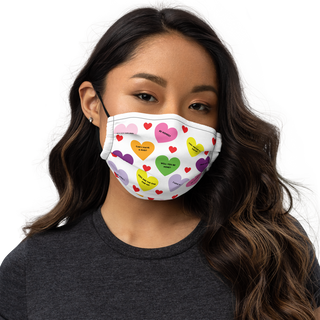 Valentine's Sweet Tart Hearts Premium face mask