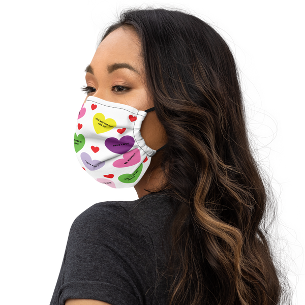Valentine's Sweet Tart Hearts Premium face mask