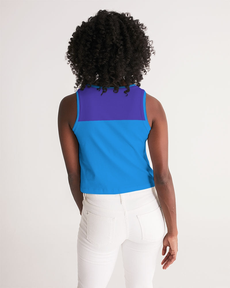 Blue Turqu Ladies Cropped Tank