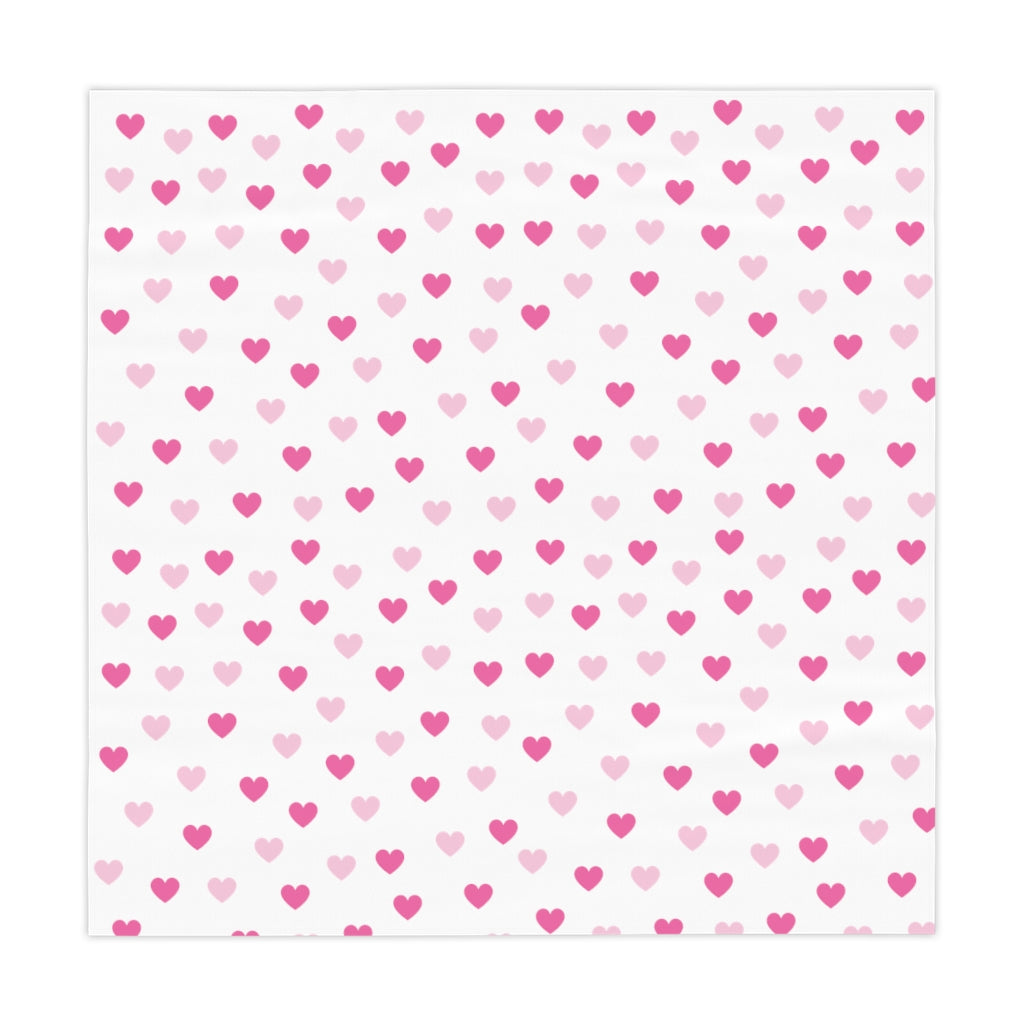 Pink Hearts Table Cloth