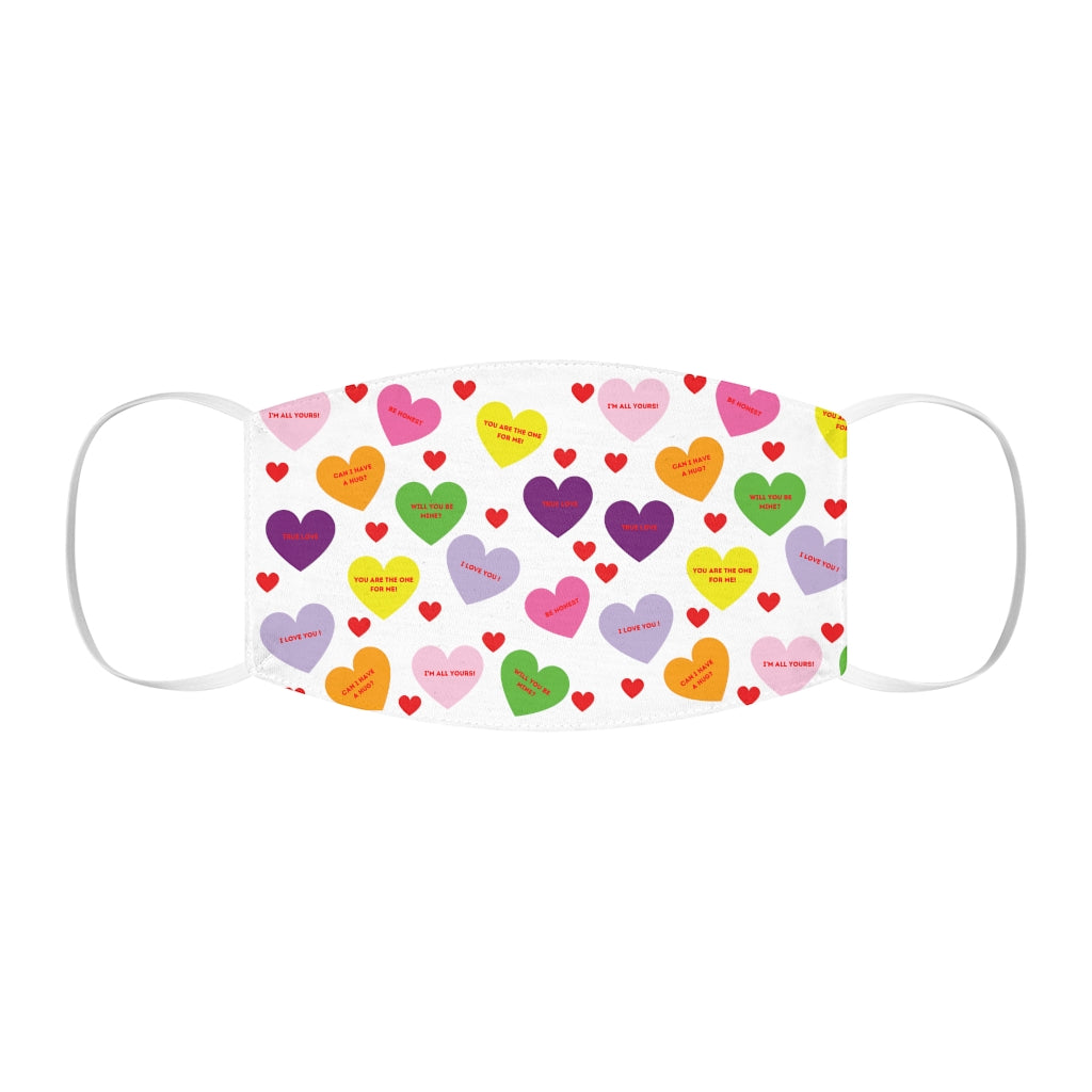 Sweet Tart Hearts Snug-Fit Polyester Face Mask