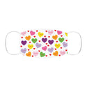 Sweet Tart Hearts Snug-Fit Polyester Face Mask