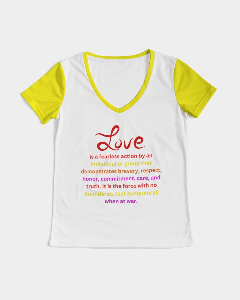 LOVE IS Ladies V-Neck Tee