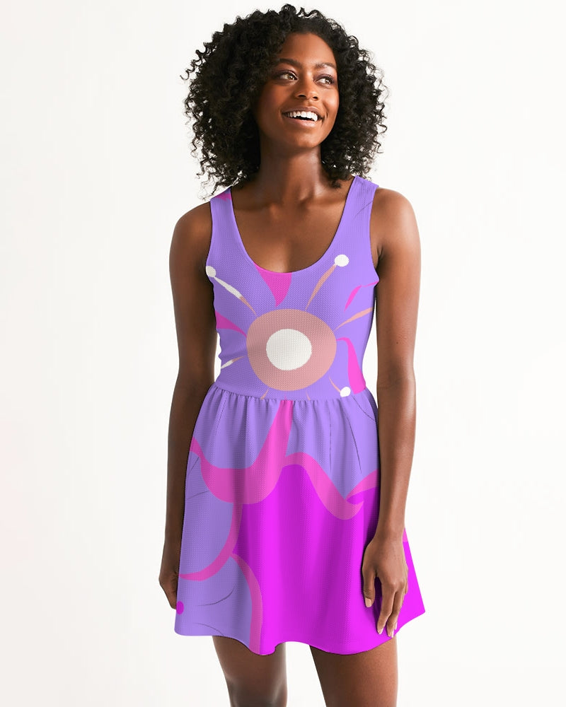 Passion Flower Ladies Scoop Neck Skater Dress