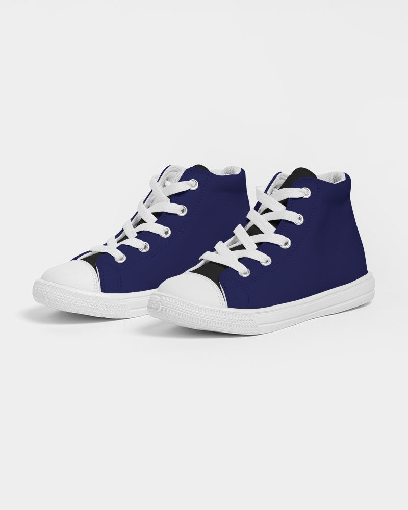 Black Berry Kids High Top Canvas Shoe