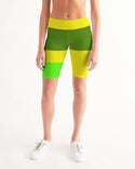 Lemon Lime Ladies Mid-Rise Bike Shorts