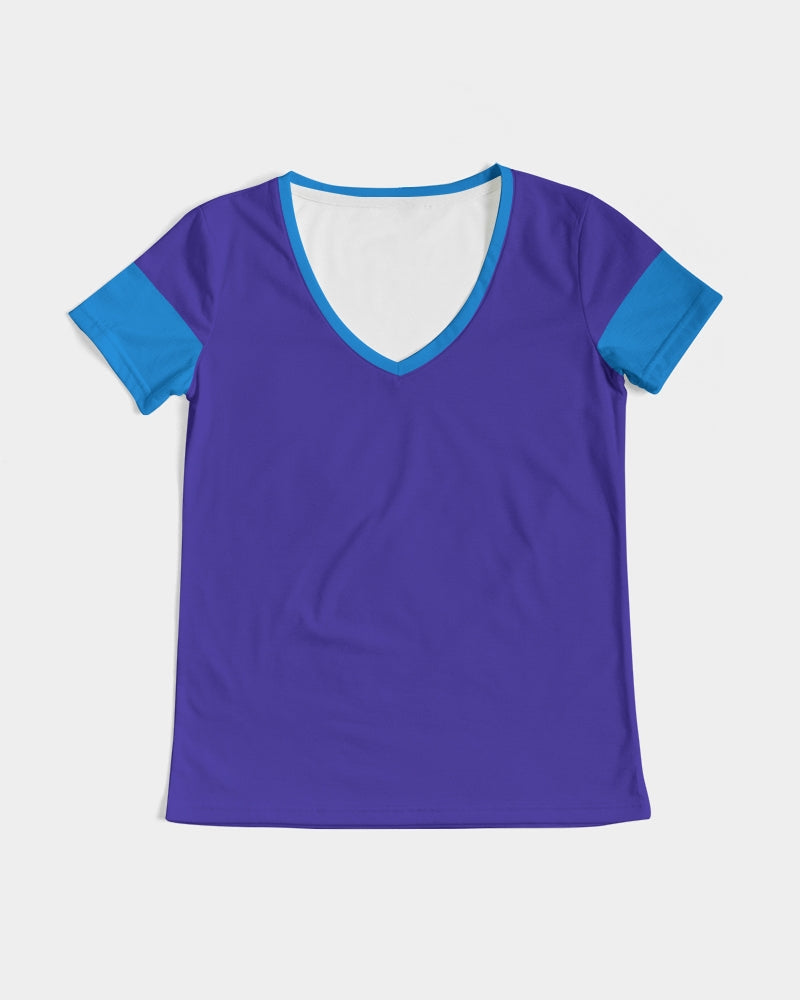 Blue Turqu Ladies V-Neck Tee