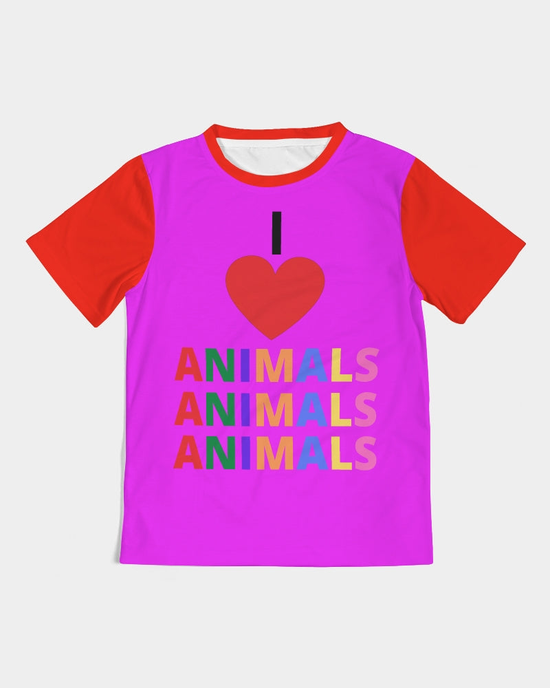 I LOVE ANIMALS GIRLS TEE SHIRT