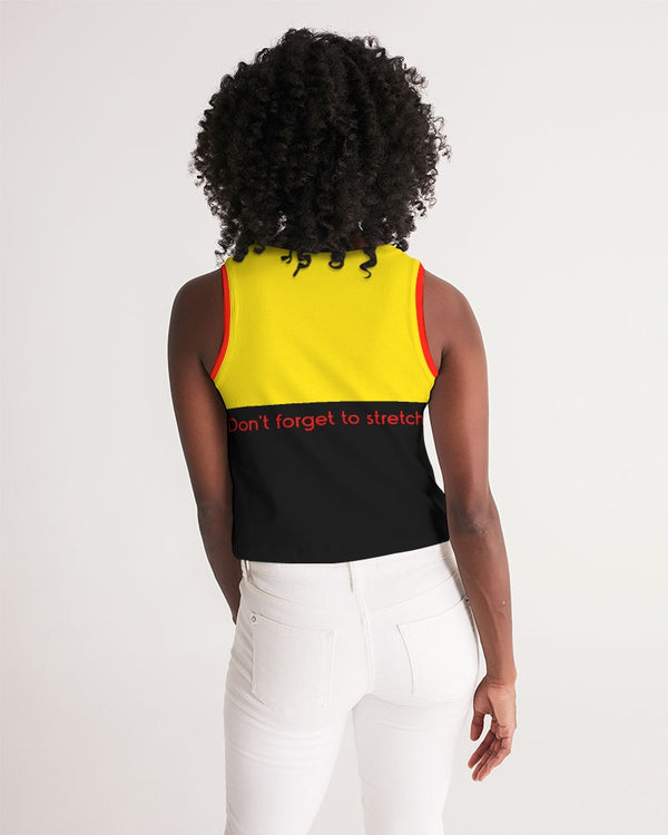 Don't Forget To Stretch Ladies Cropped Tank