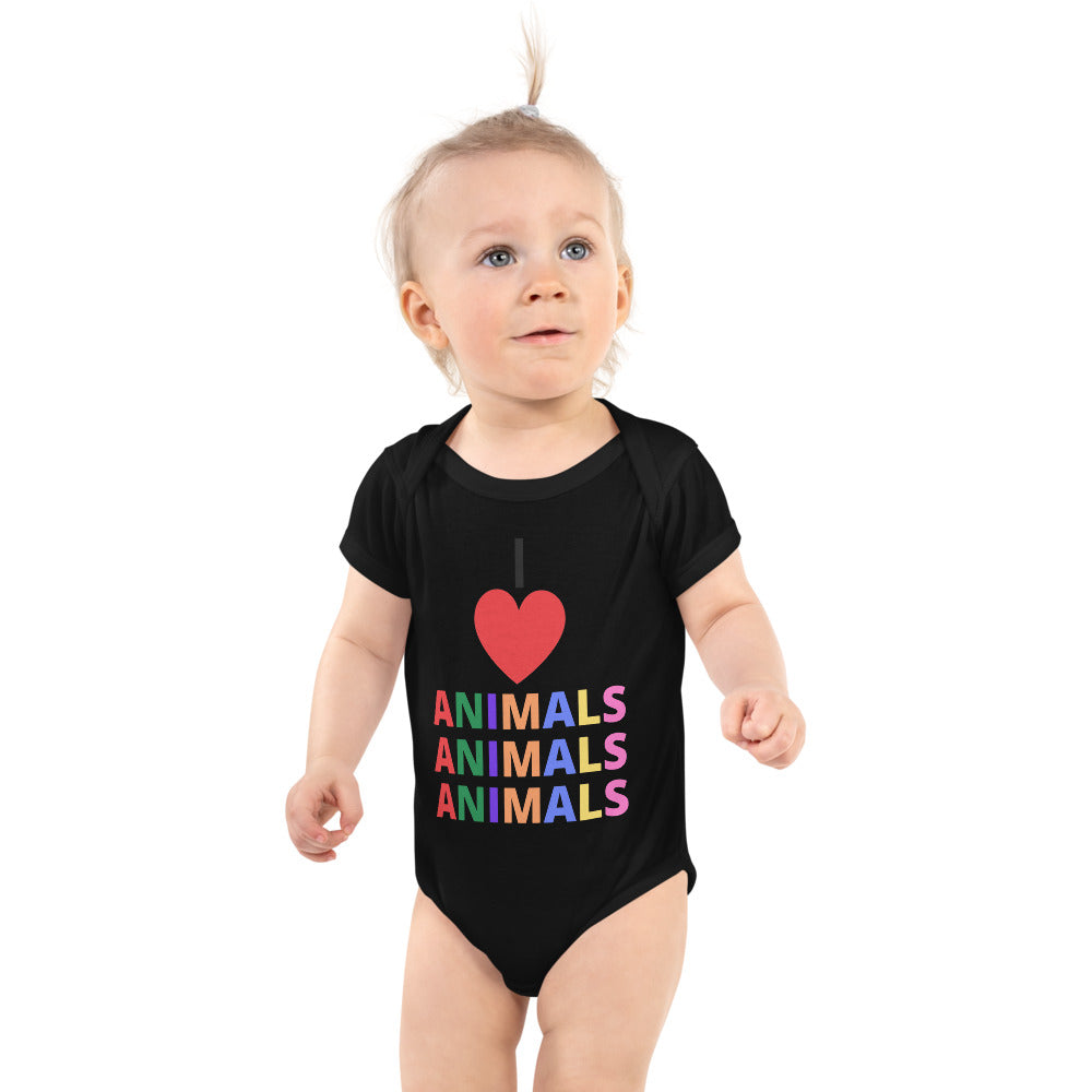 I LOVE ANIMALS Baby Bodysuit - 0