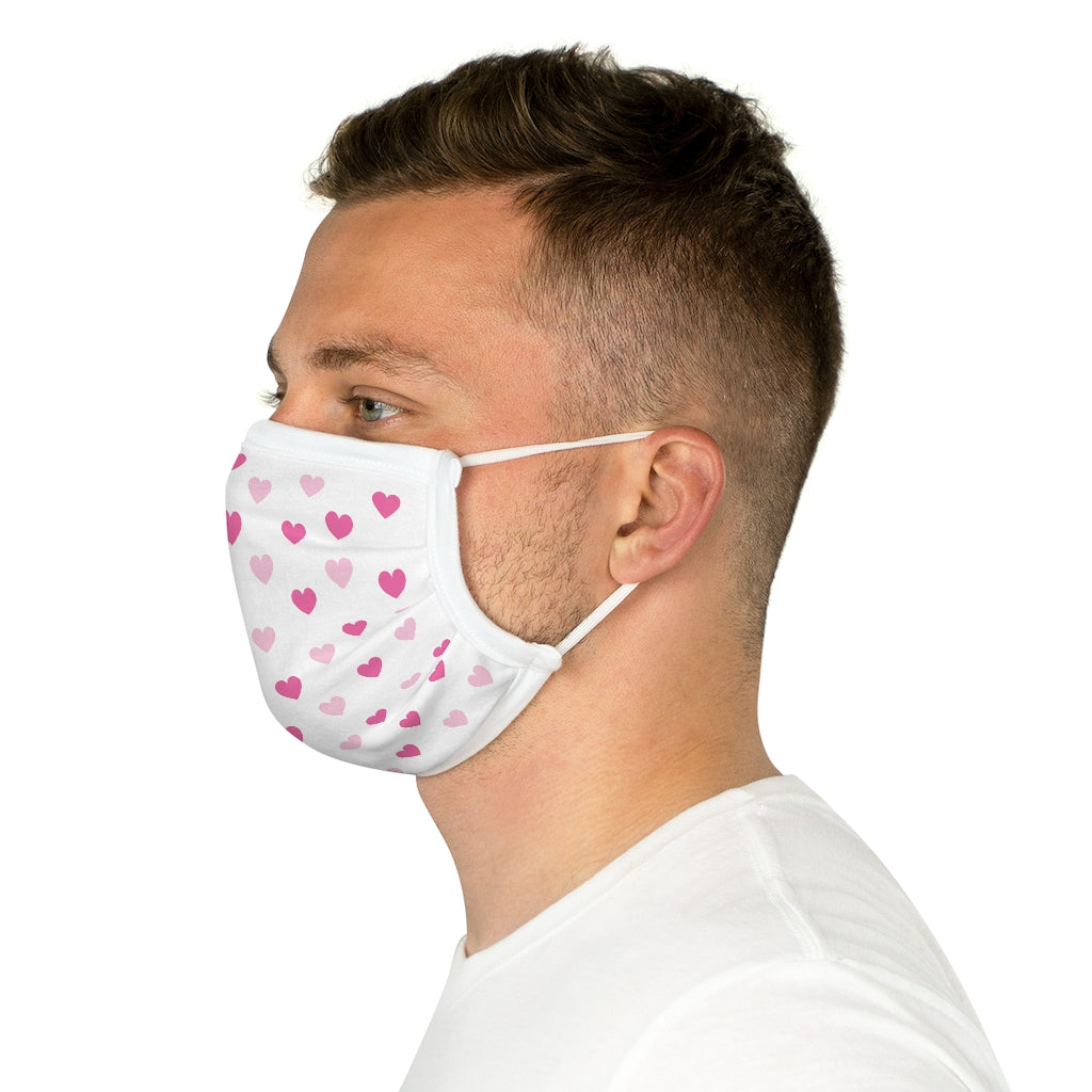 Pink Hearts Cotton Face Mask