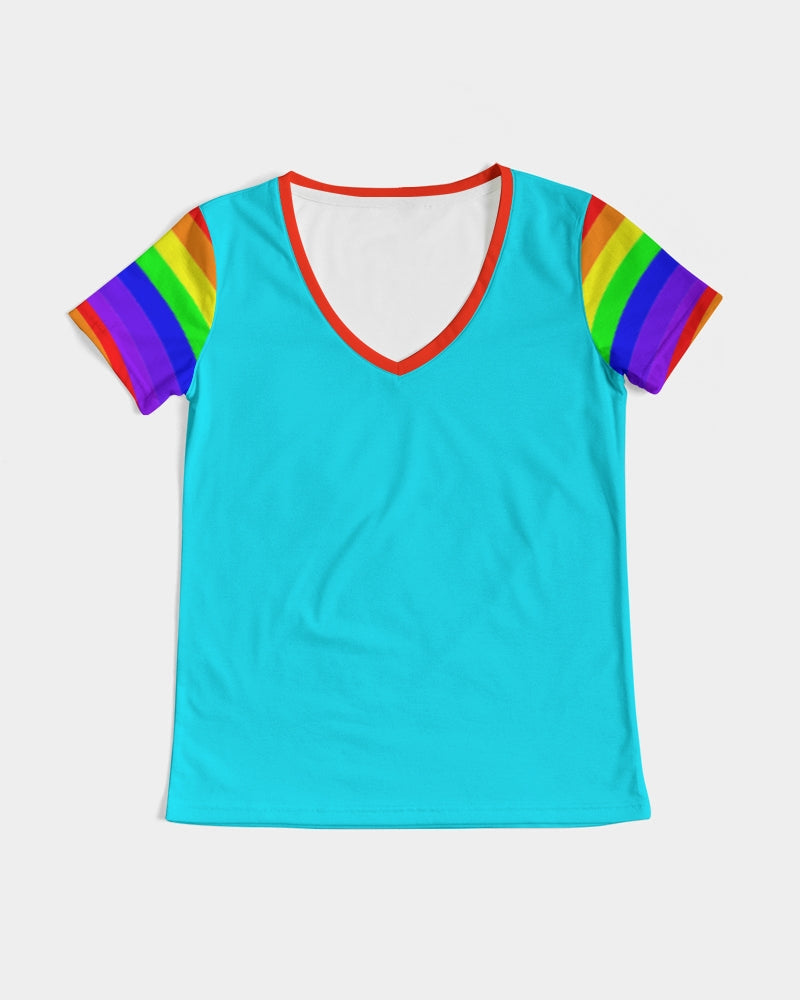 Rainbowbrite Ladies V-Neck Tee