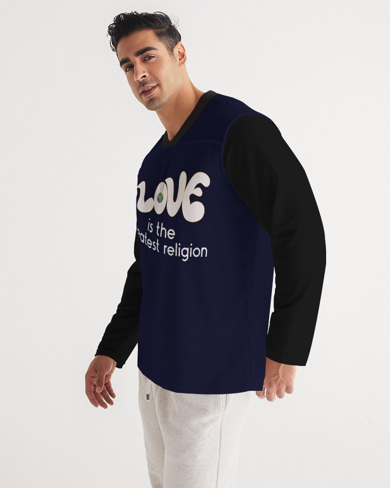 Love Is The Greatest Religion Men's Long Sleeve Sports Jersey