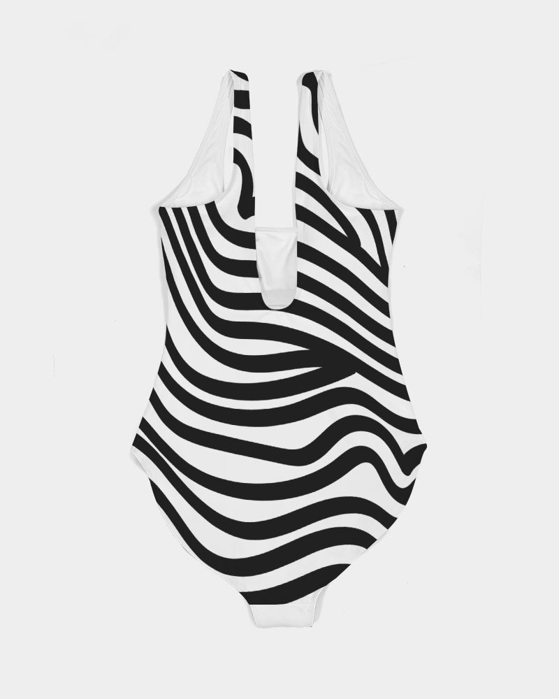 Zebra Print Ladies One-Piece Swimsuit