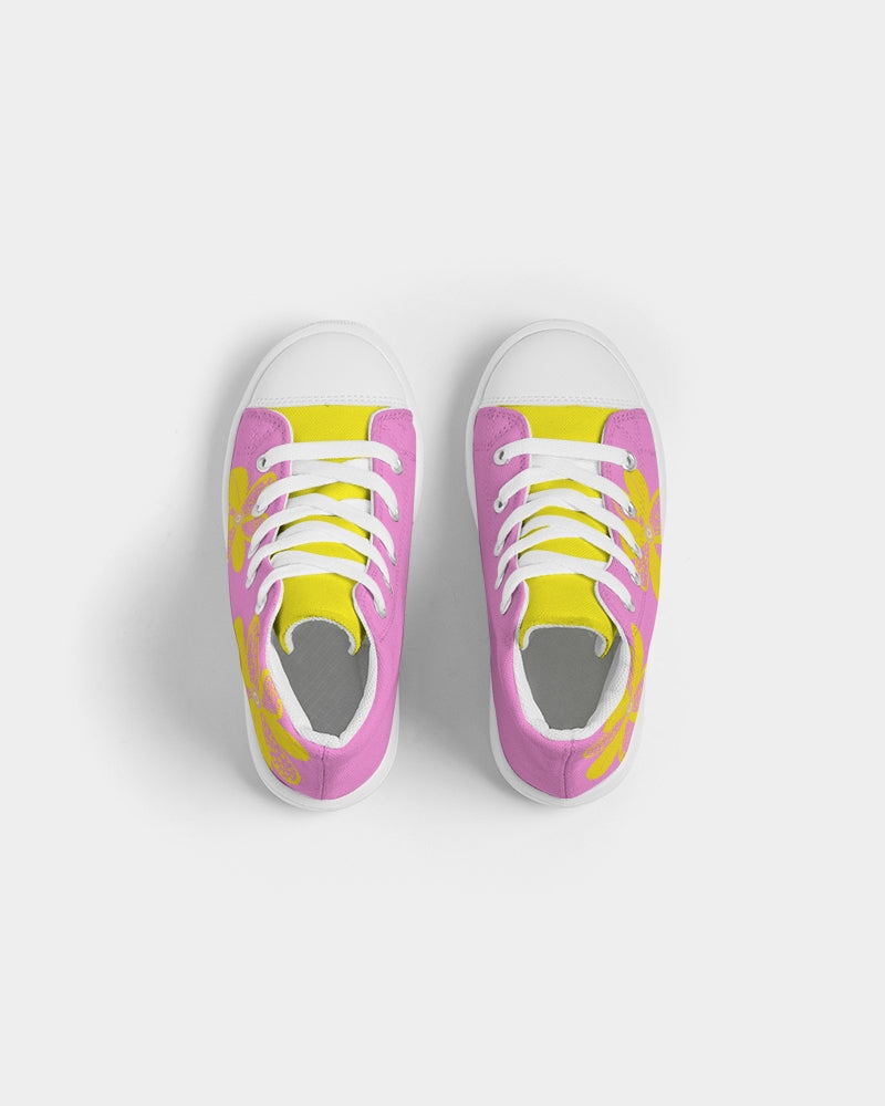 Sunflower Pink Girls High top Canvas Shoe