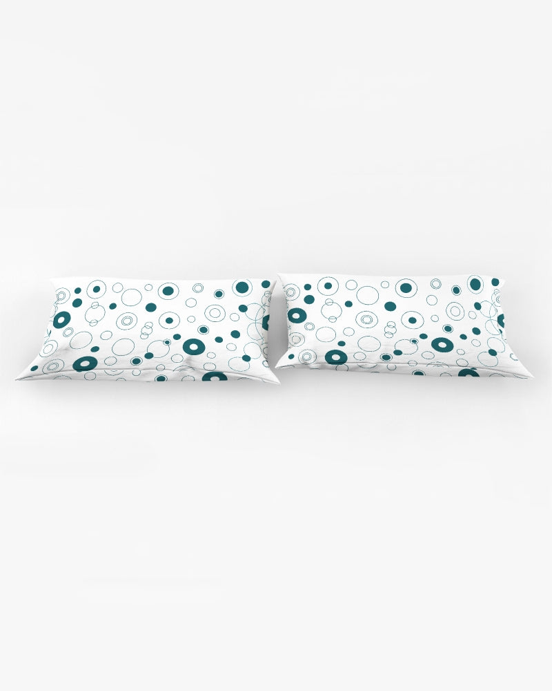 Teal Bubbles King Pillow Case