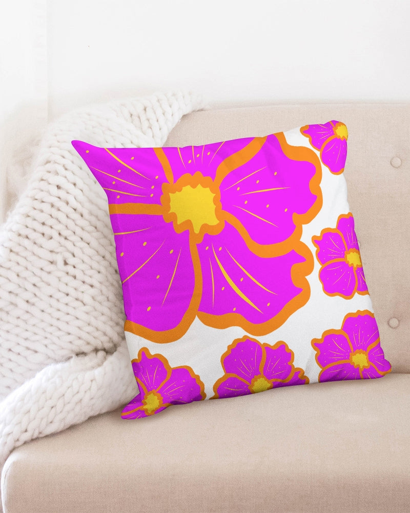 Cali Flower 20x20 Throw Pillow Case