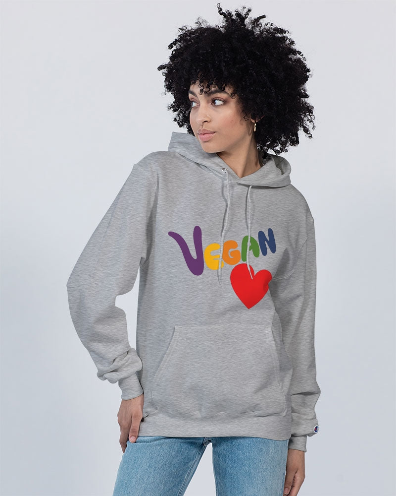 Vegan Heart Ladies Hoodie | Champion