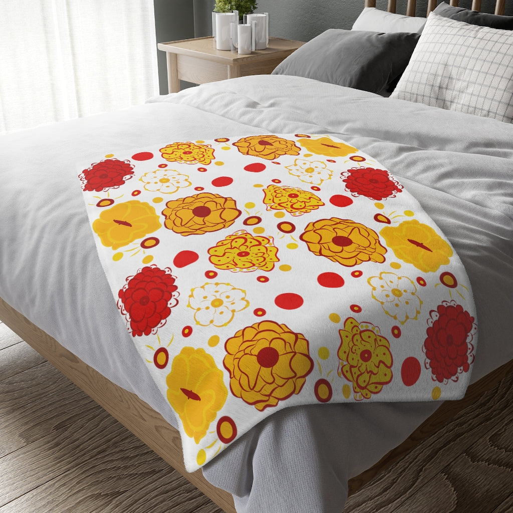 Sunshine Bouquet Velveteen Minky Blanket - 0