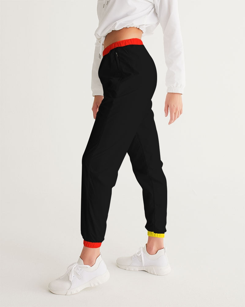 Don't Forget To Stretch Ladies Red/Yellow/Black Track Pants