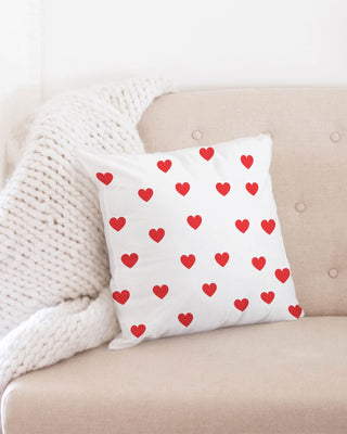 Red Hearts Throw Pillow Case 18