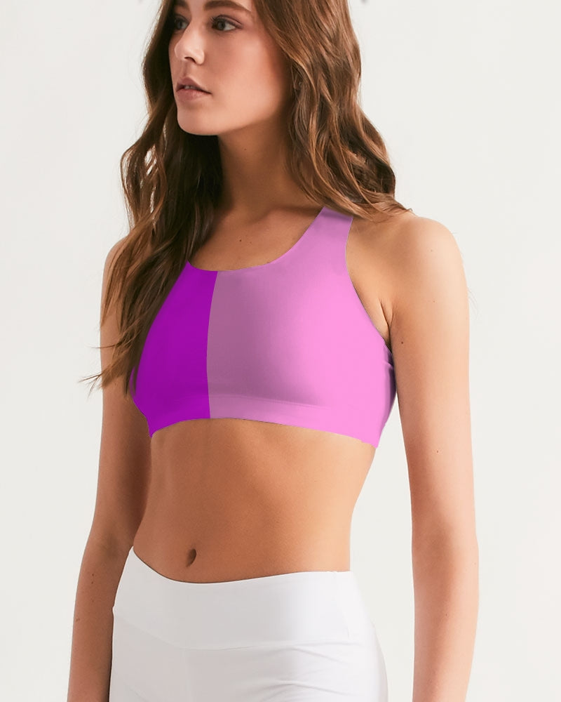 Pink Pink Ladies Seamless Sports Bra