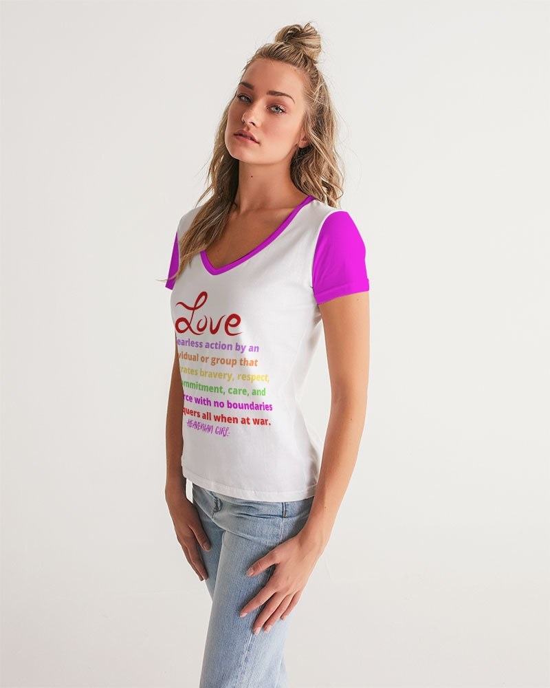 LOVE IS Ladies V-Neck Tee